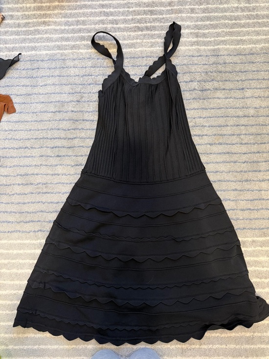 Nanette Lepore Dresses & Skirts - Nanette Lepore Black Sleeveless Ruffle Mini Dress